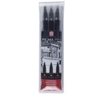 Stylo feutre PIGMA PEN, étui de 3, noir