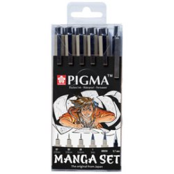 Kit Manga PIGMA, étui de 6