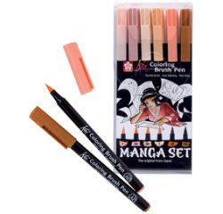 Set Manga Koi Coloring Brush, étui de 6