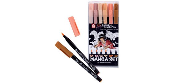 Set Manga Koi Coloring Brush, étui de 6