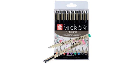Stylo feutre PIGMA MICRON 05, étui de 9