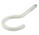 Crochet plafond, cintré, 50 x 3,3 mm, blanc, 15 pièces