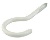 Crochet plafond - Cintré - Plastifié blanc