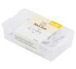 Crochet plafond, cintré, 50 x 3,3 mm, blanc, 15 pièces