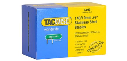 Agrafes 140/10 mm, acier inoxydable, 5.000 pièces