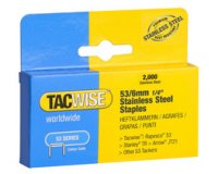 Agrafes 53/6 mm, acier inoxydable, 2.000 pièces