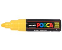 Marqueur peinture posca pc7m pointe large conique encre    inodore couvrante miscible    tous supports coloris jaune