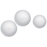 Set de boules en polystyrène, blanc