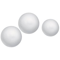 Set de boules en polystyrène, diamètre: 70 mm