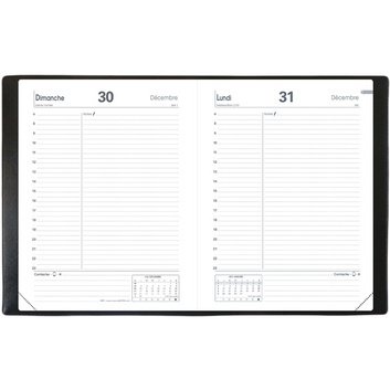 Quo Vadis - Agenda - 2026 - ABP 2 - Journalier - Français - Impala - Noir - 12 mois de janv à déc. - 12x17 cm