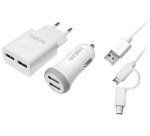 Kit de chargeur USB, 2 pièces, chaucun 2x ports USB