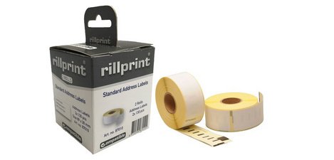 Rol etiketten, 89 x 36 m, wit