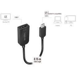 Câble adaptateur USB-C - HDMI, noir