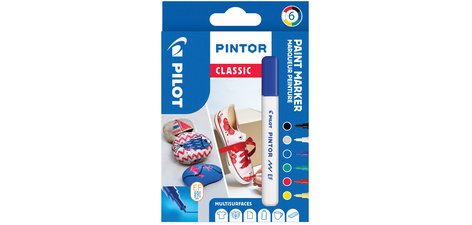 Marqueur à pigment PINTOR, medium, set de 6 'PASTEL'