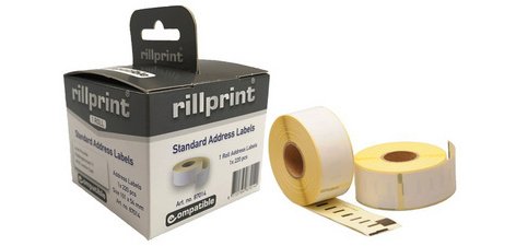 rillstab Rouleau d'étiquettes, 101 x 54 mm, blanc