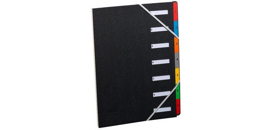 Trieur numérique, A4, 1-7, 7 compartiments, noir