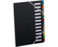 Trieur couverture celloderme 12 divisions coloris noir