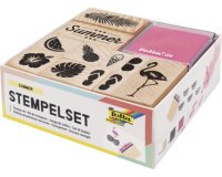 Set de tampons en bois 'Summer', 13 pièces