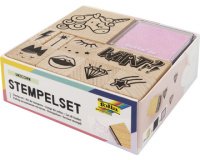 Set de tampons en bois 'Unicorn', en bois, 12 pièces