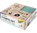 Set de tampons en bois 'Happy birthday', 11 pièces