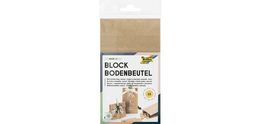 Sachet à fond plat en papier, 100 x 55 x 175 mm