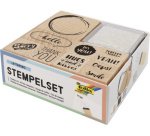 Set de tampons en bois 'Lettering', 12 pièces