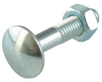 Slotbout met bolkop, M6x60/20 mm, 25 stuks