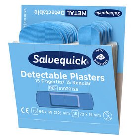 Vulling Salvequick, blauwe detecteerbare pleister