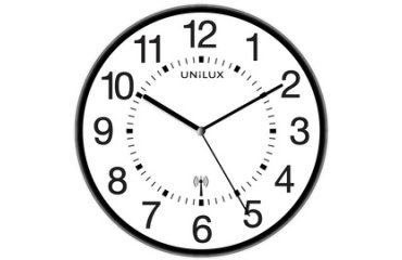 Horloge murale Unilux Wave radio-contrôlée Ø30cm noir