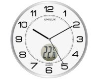 Wandklok Unilux Tempus Ø 30.5cm lichtgrijs/wit