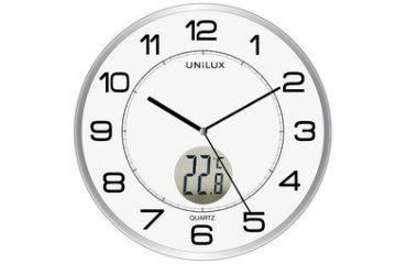 Horloge murale Unilux Tempus Ø30,5cm gris clair/blanc