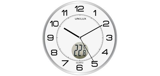 Unilux Tempus Wall Clock Ø30.5cm light gray/white