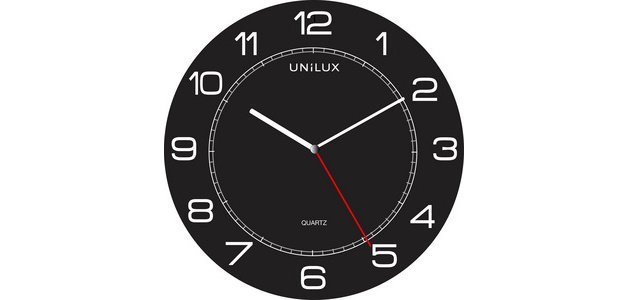 Pendule murale Unilux Mega  Ø57,5cm noir