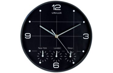 Horloge murale Unilux On Time Ø30,5cm noir/blanc