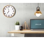 Unilux Baltic Wall Clock Ø30.5cm White Wood