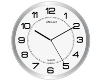 Horloge murale Unilux Attraction Ø20cm gris clair