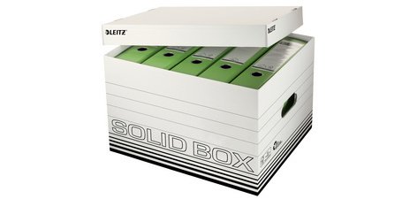 Caisse à archives/ de tansport Solid, blanc/noir