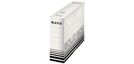 Solid archive box, white/black, (L)80 mm