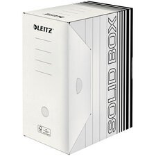 Boîte à archives Solid, (L)100 mm, blanc/noir
