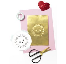 Pochette de métal à repousser, 185 x 290 mm, cuivre