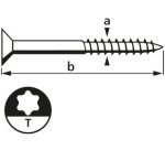 Vis à bois Plus, 4,5x40 mm, T20, acier inoxydable