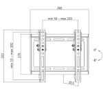 Support mural pour TV, inclinable, pour 58,42 -