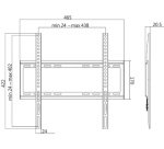 Support mural pour TV, plat, pour 81,28 à 139