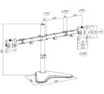 Bras support pour écran TFT/LCD avec scole, 2 bras