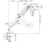 Bras support pour écran, en aluminium