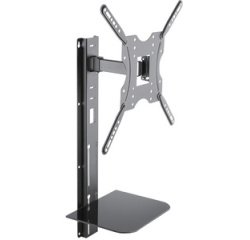 Support mural pour TV Full Motion avec étagère,