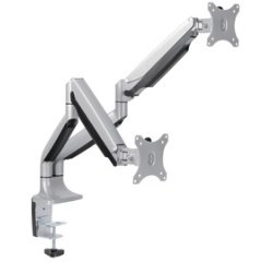 Bras support double, longueur bras: 525 mm, argent