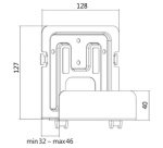 Support mural universel, capacité de charge: 1 kg,
