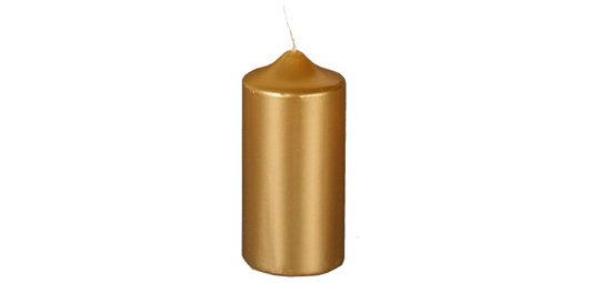 Cylindrical Christmas candle, gold