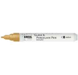 Glass & Porcelain Pen Metallic, argent